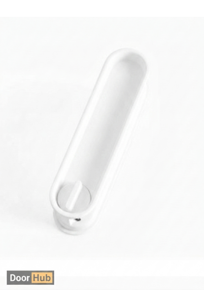 White Sliding Door Handle Set – Telescopic Lock for Wooden & Aluminium Doors